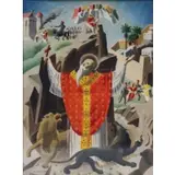 St. Ignatius by H. Oil on Paper Demers, 1948, sold Feb 2018