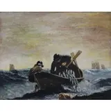A. Oil on Panel Scognamillo, Fishermen