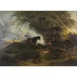 Thomas George Cooper, Gypsies in Landscape, 1894, Oil on Canvas