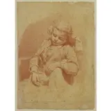 Manuel Salvador Carmona, Child Asleep in a Chair, Red Chalk on Laid Paper, 1764