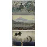 Charles. Three Bartlett, Kamakura, 1916, Woodblock Prints