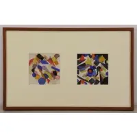 Jay Van Everen, Synchromist Design, c. 1920, Two Watercolors "Synchromist Design" c