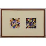 Jay Van Everen, Synchromist Design, c. 1920, Two Watercolors "Synchromist Design" c