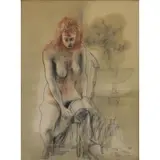 Byron Browne, Seated Nude, 1957