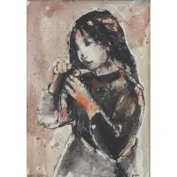 Ruth Schloss, Maia, Oil on Masonite