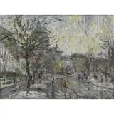 Wlodzimier Zakrzewski, Warszawa Rynek Nowomiejski, 1968, Oil on Canvas "Warszawa Rynek Nowomiejski" 1968