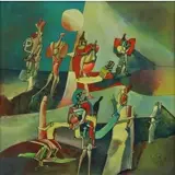 Untitled by Harry Guttman, Oil on Board, sold Jan 2018