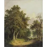 James Stark, Woods Near Norwich, Oil on Canvas