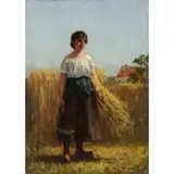 Édouard John Ravel, Peasant Woman, 1822, Oil on Board
