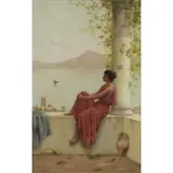 Walter Blackman, Woman on a Ledge, Oil on Canvas