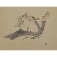 Leopold Stokowski by Ludwig Bemelmans, Ink and Watercolor, sold Dec 2017