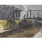 Hayley Lever, New York - New Haven Rail / Mt, Oil on Board