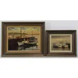 Joseph Crilley, Unloading Mackerel, Two Oils on Board
