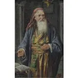 Rudolf Klingsbögl, Talmudic Discourse, Oil on Panel