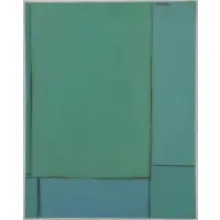 Untitled Green Abstract Composition by Ludwig Sander, Oil on Board, sold Dec 2017