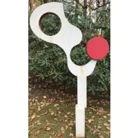Ed Haugevik, Ed Haugevik (American, 20th C), Large Painted Metal Sculpture Signed and dated 1992 at base