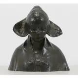 Henri Pernot, Henri Pernot (French, 1859-1937), Bronze Bust of a Breton Maiden