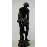 Louis-Léopold Chambard, Le Bucheron, Bronze Sculpture "Le Bucheron" Fable de La Fontaine