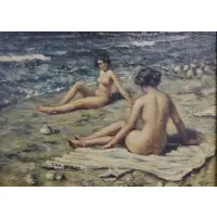 L.B Belleugi, Nude Bathers, C. Print