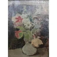 Eric Isenburger, Floral Still Life, Oil on Canvas