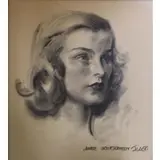 Jaime Montgomery Flagg, Portrait of a Lady, Charcoal