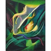 Pauline Peary, Untitled, Acrylic on Canvas? Floral Abstract