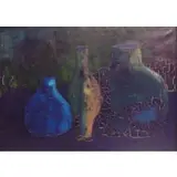 Luis Quintanilla Isasi, Still Life of Bottles, Oil on Canvas
