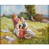 A. Oil on Board Sarno, Galleria Masini, Firenze stamp, verso