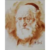R. Oil on Board Lash, Portrait of a Rabbi