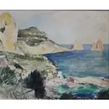 V. Oil on Canvas Colucci, L'Fargolioni Capri