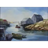 Joan Robertson Brown, Peggy's Cove, N.S., 1986, Oil on Canvas
