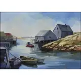 Joan Robertson Brown, Peggy's Cove, N.S., 1986, Oil on Canvas