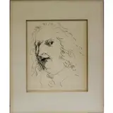 Leonard Baskin, Watteau, Etching