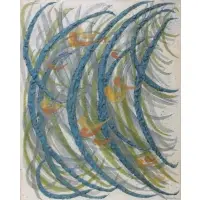 Mary Gardner Preminger, Sea Glasses, Mixed Media Collage on Canvas