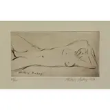 Milton Avery, Nude Reclining, 1939, Drypoint Etching