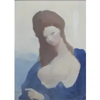 Otto Bachmann, Portrait of a Woman, Oil on Board