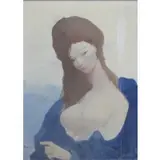 Otto Bachmann, Portrait of a Woman, Oil on Board