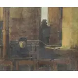 Eugène Carrière, Interieur d'eglise, c. 1876, Oil on Canvas