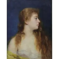 Franz Xaver Kosler, Portrait of a Young Beauty, Oil on Canvas