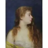 Franz Xaver Kosler, Portrait of a Young Beauty, Oil on Canvas