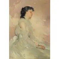 Charles Chaplin, Portrait of a Young Beauty, Oil on Canvas