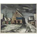 Maurice de Vlaminck, Village Sous la Neige, Pencil signed lower right, numbered 220/400 lower left