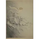 Louis. Drypoint Etching. "Zest" Icart, Copyright 1928 by L. Icart Paris, Pencil signed lower right, artist's blind stamp lower left and numbered L/16 lower left