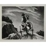 Goin by Thomas Hart Benton, Lithograph, sold Oct 2017