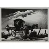 Gateside Conversation by Thomas Hart Benton, Lithograph "Gateside Conversation", sold Oct 2017
