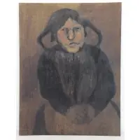 Tomasa by Rafael Coronel, Ink and Watercolor on Paper, 1959, sold Oct 2017
