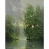 Gerald Harvey Jones, Evening Hours, 1987, Oil on Canvas