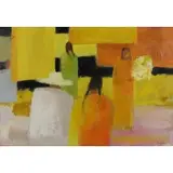 Bernard Cathelin, Marche Ensoleille, Oil on Canvas "Marche Ensoleille"