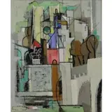 Charles Chartier, Paris Cityscape, Oil on Board