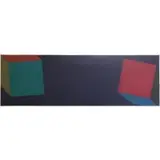 Sol LeWitt, Two Cubes with Colors Superimposed (Blue), 1988, Screenprint in Colors "Two Cubes with Colors Superimposed (Blue)" 1988